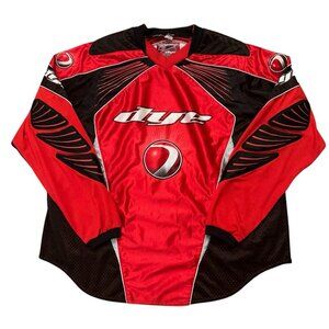 Vintage Y2K Dye C6 Paintball Jersey Mens Size L Long Sleeve Padded Red